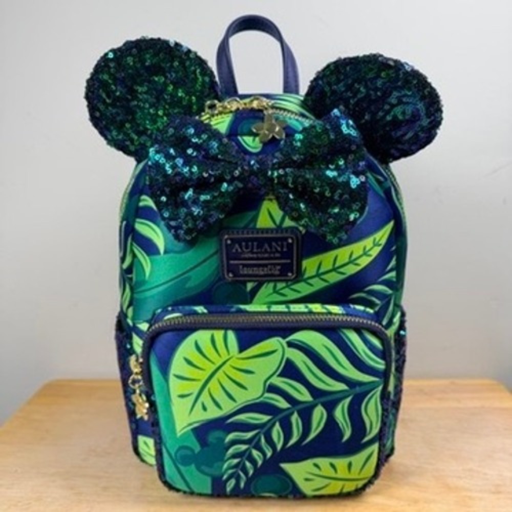 Loungefly Disney Aulani Paradise Vibes Mini Backpack Resort Tropical Sequin NWT